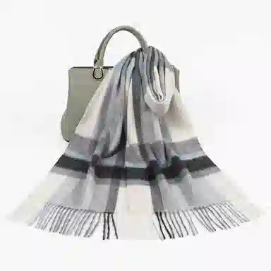 上海故事 通用款粗纺格子羊绒多种颜色 绒线围巾 女款