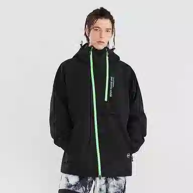 南恩 字母印花防水透气工装连帽滑雪衣 男女同款