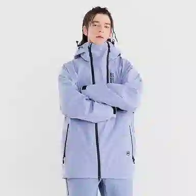 南恩 字母印花防水透气工装连帽滑雪衣 男女同款