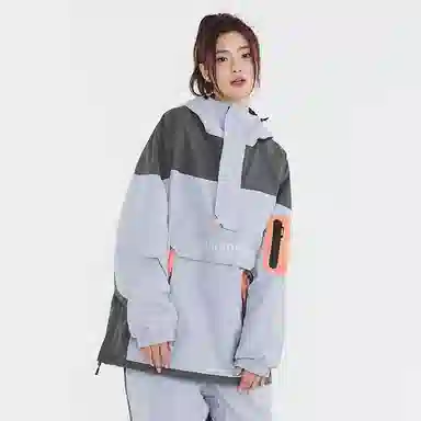 Nanen Colorblock Logo Print Hoodie