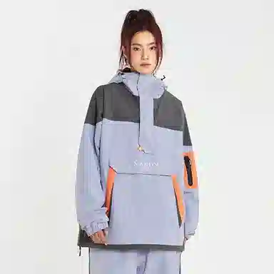 Nanen Colorblock Logo Print Hoodie