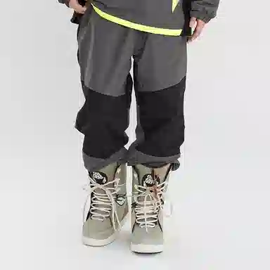 南恩 拼色直筒防水透气滑雪裤 男女同款