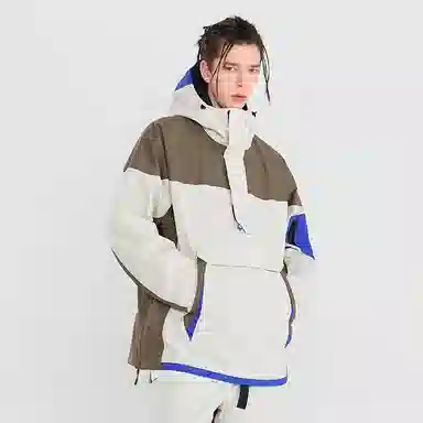 Nanen Colorblock Logo Print Hoodie