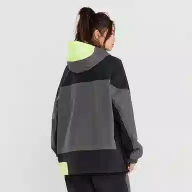 Nanen Colorblock Logo Print Hoodie
