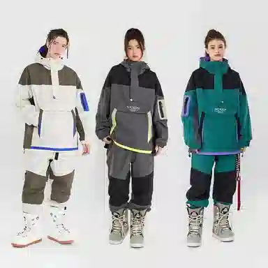 Nanen Colorblock Logo Print Hoodie