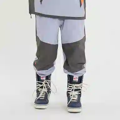 南恩 拼色直筒防水透气滑雪裤 男女同款