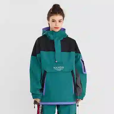 Nanen Colorblock Logo Print Hoodie