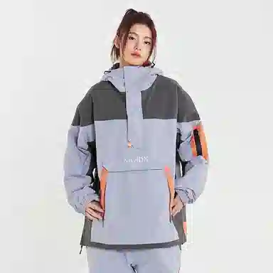 Nanen Colorblock Logo Print Hoodie