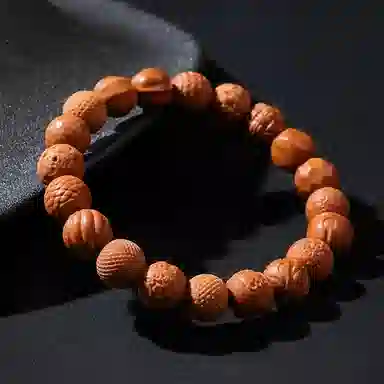 木盛缘 雕刻多宝佛珠单圈念珠文玩 猴头核桃 手串 男女同款情侣款