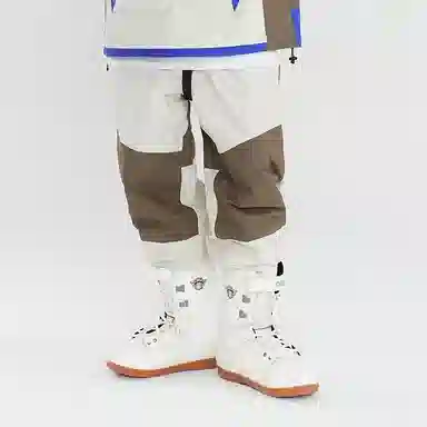 南恩 拼色直筒防水透气滑雪裤 男女同款