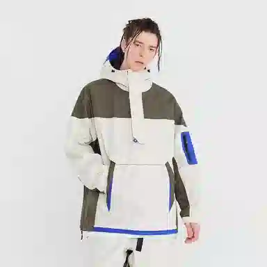 Nanen Colorblock Logo Print Hoodie