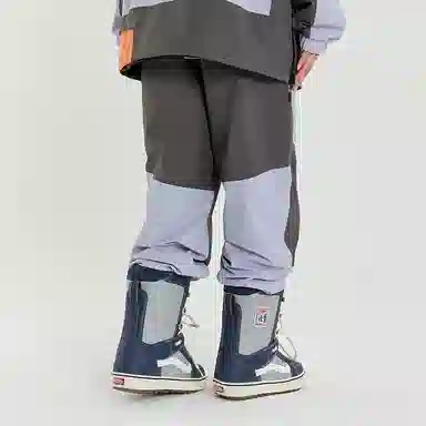 南恩 拼色直筒防水透气滑雪裤 男女同款