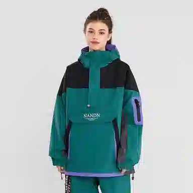 Nanen Colorblock Logo Print Hoodie