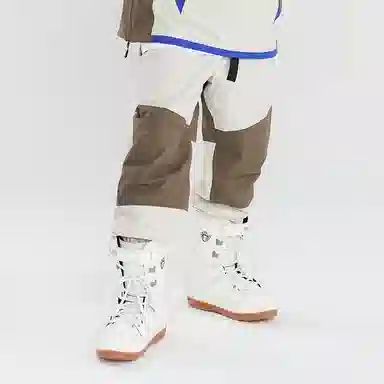 南恩 拼色直筒防水透气滑雪裤 男女同款