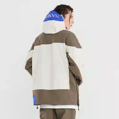 Nanen Colorblock Logo Print Hoodie