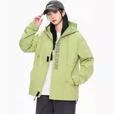 大卫贝肯 美式复古个性字母印花宽松休闲户外通勤保暖防风日常百搭薄款夹克外套 男女同款