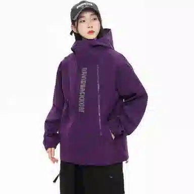 大卫贝肯 美式复古个性字母印花宽松休闲户外通勤保暖防风日常百搭薄款夹克外套 男女同款