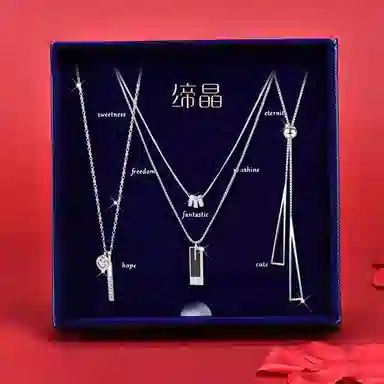缔晶 长款简约时尚潮流礼盒 优雅气质外套上衣造型配饰 合金 项链 女款