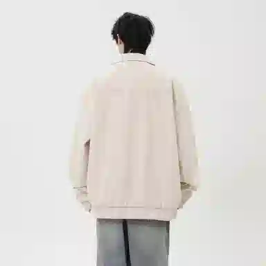 大卫贝肯 美式复古高街帅气机能风拉链学院风学生简约基础飞行员教练工装军旅宽松休闲百搭通勤长袖夹克外套 男女同款