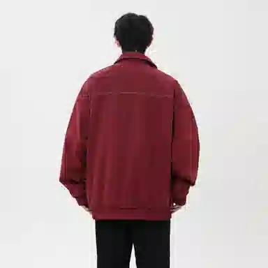 大卫贝肯 美式复古高街帅气机能风拉链学院风学生简约基础飞行员教练工装军旅宽松休闲百搭通勤长袖夹克外套 男女同款