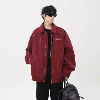 大卫贝肯 美式复古高街帅气机能风拉链学院风学生简约基础飞行员教练工装军旅宽松休闲百搭通勤长袖夹克外套 男女同款