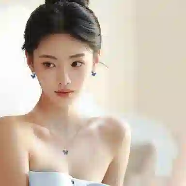 骊碧 蓝色蝴蝶轻奢小众级感气质实用高档轻奢有意义 周年纪念日表白仪式感 合金 项链 女款