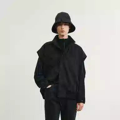 速写 纯色日常简约超宽松无袖马甲 男款