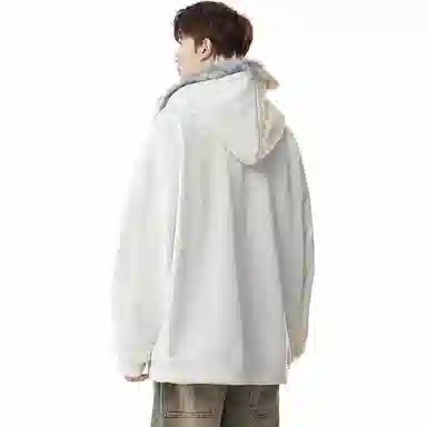 美式复古基础款拉链加绒厚款奥粒绒重磅长袖休闲宽松百搭开衫连帽落肩纯色卫衣 男女同款