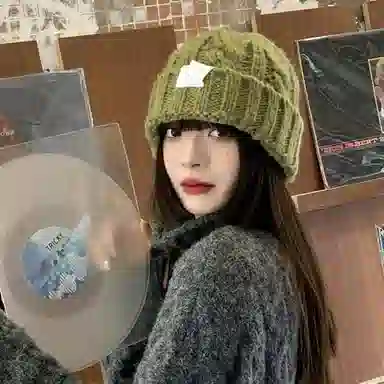 优幽兰 韩版显脸小 纯色防风防寒包头 加厚保暖护耳毛绒 高级感小众穿搭 绒线帽 男女同款情侣款