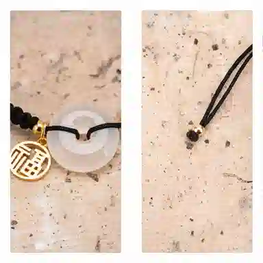 【s925银 福气满满】 聆听花开 新中式国风平安扣编绳 民族风复古个性时尚简约百搭可调节#好运 水晶 手绳 男女同款情侣款