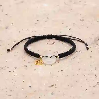 【s925银 福气满满】 聆听花开 新中式国风平安扣编绳 民族风复古个性时尚简约百搭可调节#好运 水晶 手绳 男女同款情侣款