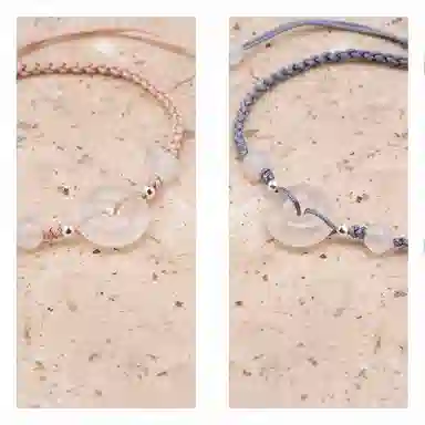 【s925银 诸事顺利】 聆听花开 新中式国风平安扣编绳 民族风文艺小清新森系个性时尚气质百搭#好运 水晶 玉石手绳 男女同款情侣款