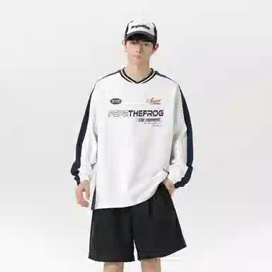 Pepe the Frog V-Neck Striped Tee