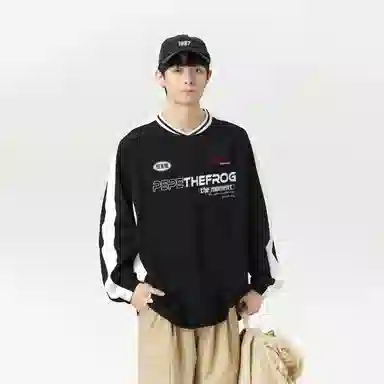 Pepe the Frog V-Neck Striped Tee