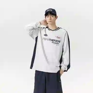 Pepe the Frog V-Neck Striped Tee