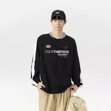 Pepe the Frog V-Neck Striped Tee