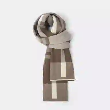 优幽兰 百搭简约围脖经典款时尚加厚防风防寒保暖仿羊绒护脖 围巾 男女同款情侣款