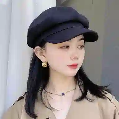 优幽兰 百搭休闲时尚韩版显脸小八角画家帽防风防寒加厚保暖报童帽高级感韩系 贝雷帽 男女同款情侣款