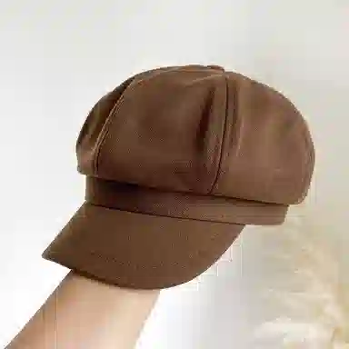 优幽兰 百搭休闲时尚韩版显脸小八角画家帽防风防寒加厚保暖报童帽高级感韩系 贝雷帽 男女同款情侣款