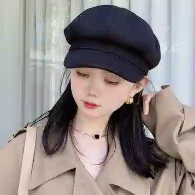 优幽兰 百搭休闲时尚韩版显脸小八角画家帽防风防寒加厚保暖报童帽高级感韩系 贝雷帽 男女同款情侣款