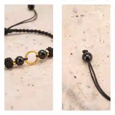 【s925银 一帆风顺】 聆听花开 新中式国风编平安扣编绳红色 复古国潮族风文艺简约设计小众时尚百搭可调节#好运 水晶 手绳 男女同款情侣款