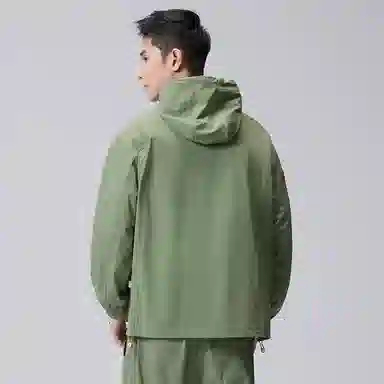 贵人鸟 拼接宽松百搭休闲连帽抽绳防晒服 男女同款