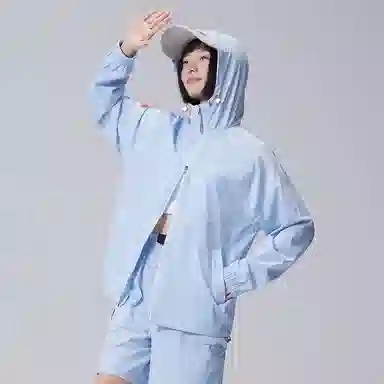 贵人鸟 拼接宽松百搭休闲连帽抽绳防晒服 男女同款