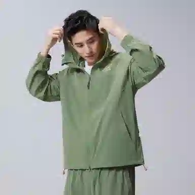 贵人鸟 拼接宽松百搭休闲连帽抽绳防晒服 男女同款