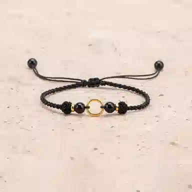 【s925银 一帆风顺】 聆听花开 新中式国风编平安扣编绳红色 复古国潮族风文艺简约设计小众时尚百搭可调节#好运 水晶 手绳 男女同款情侣款