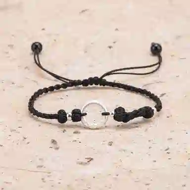 【s925银 不掉色】 聆听花开 新中式新国风平安扣编绳红色本命年 民族风文艺简约设计小众气质百搭可调节#好运 水晶 手绳 男女同款情侣款