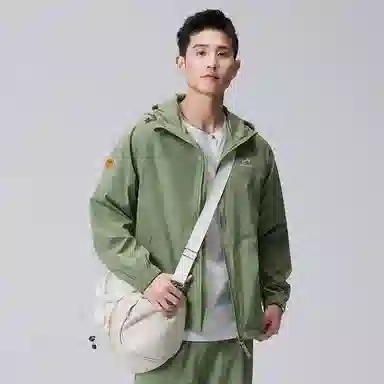 贵人鸟 拼接宽松百搭休闲连帽抽绳防晒服 男女同款