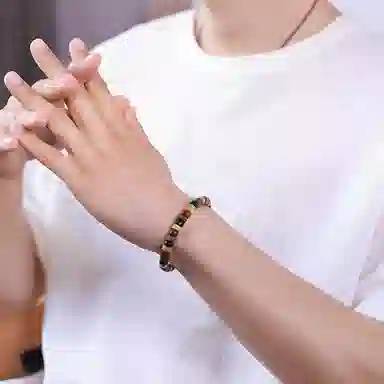 木盛缘 【顺丰包邮】【蛇年守护顶配】【木火能量王炸组合】新中式美学直切多宝素圈文玩单圈 绿檀 木手串 男女同款情侣款