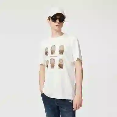 C'N'C Trend Series Teddy Print T-Shirt White