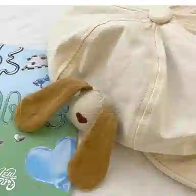 优莲茵 日系可爱小狗翻檐云朵复古甜美八角帽显脸 可爱小画家帽 棉 贝雷帽 女款